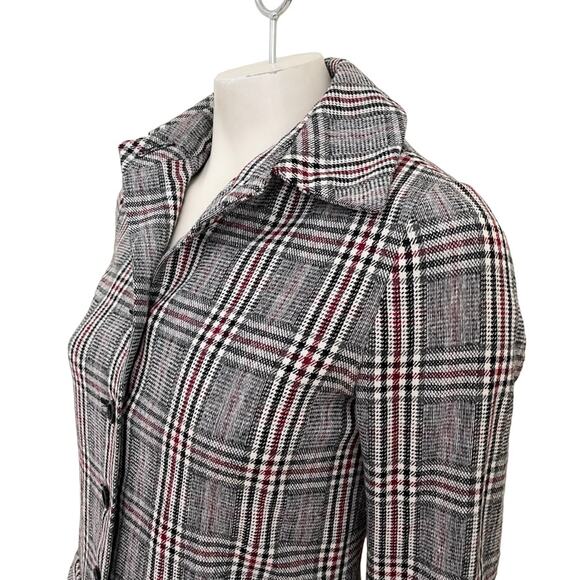 VTG Glen Plaid Button Front Retro Blazer Jacket SZ S - Picture 5 of 11